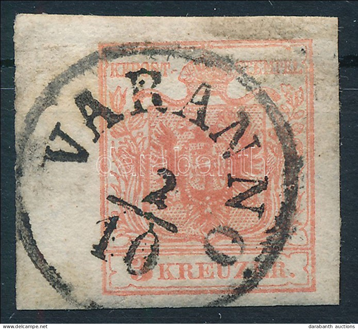 O 1850 3kr Extra Nagy, 15 Mm-es ívszéllel (törött Sarok, Elvékonyodás) / With Large Margin "VARANNO" (corner Fold) - Sonstige & Ohne Zuordnung