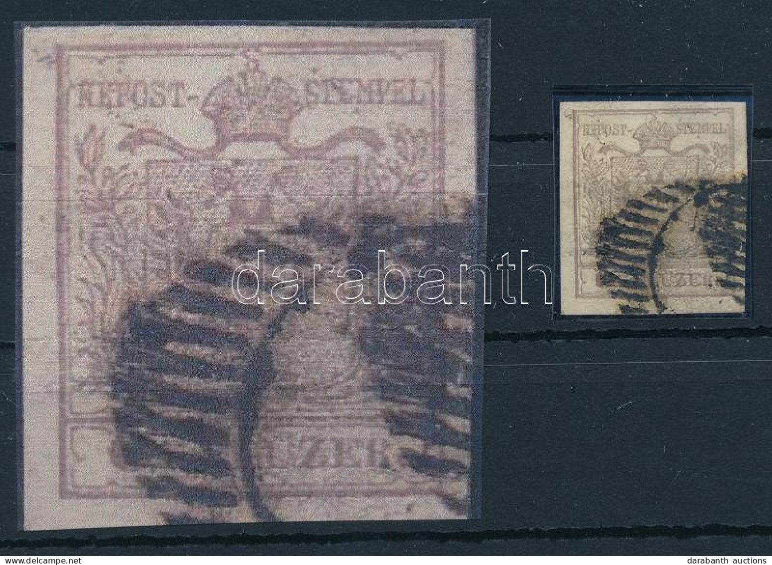 O 1850 6kr MP Néma Bélyegzéssel / Silent Postmark - Autres & Non Classés