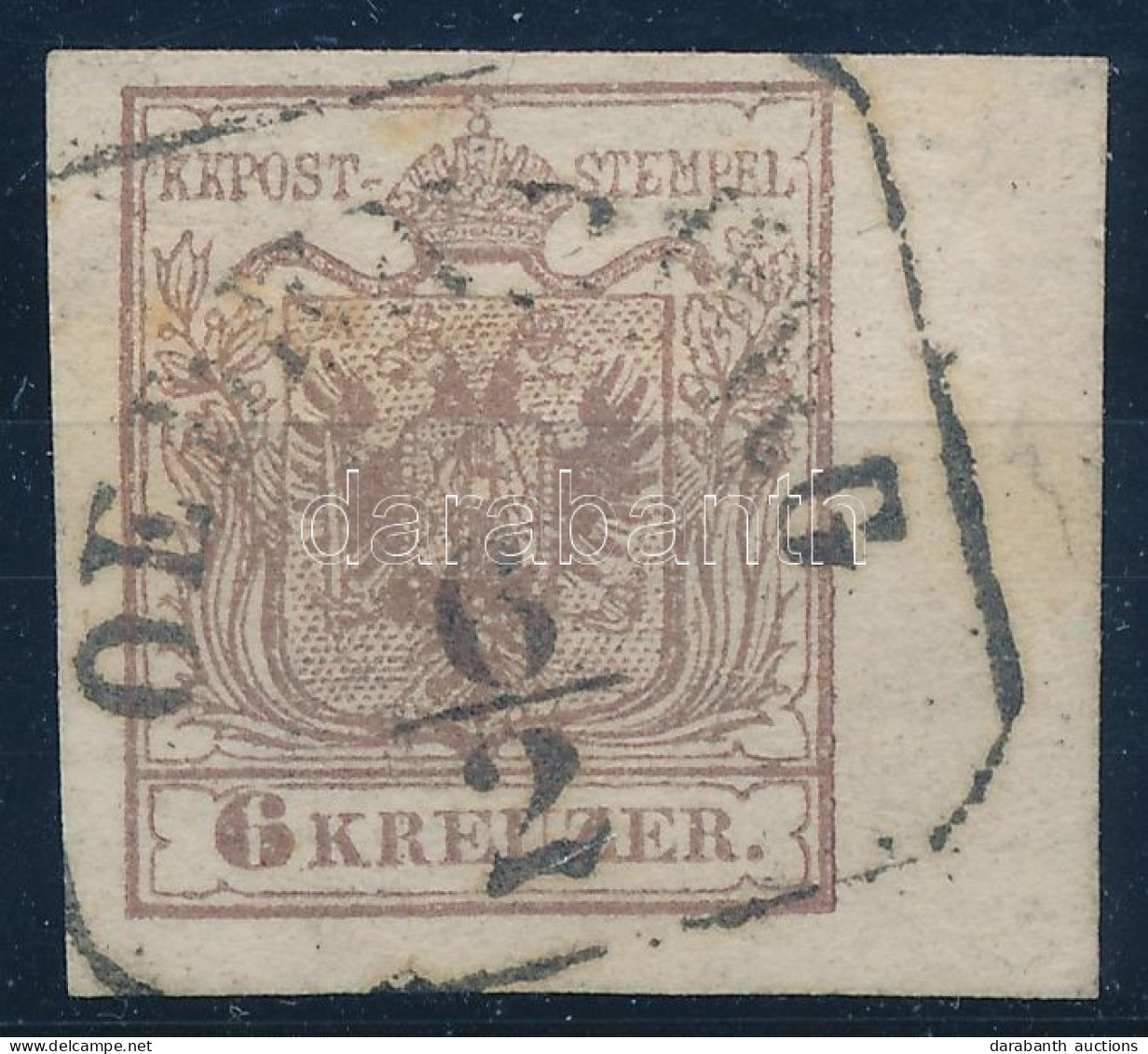 O 1850 6kr 6,5 Mm ívszéllel / With 6,5 Mm Margin "OEDENBURG" - Otros & Sin Clasificación