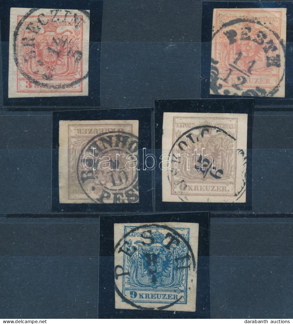 O 1850 5 Db Bélyeg Olvasható, Szép Bélyegzésekkel / 5 Stamps - Autres & Non Classés