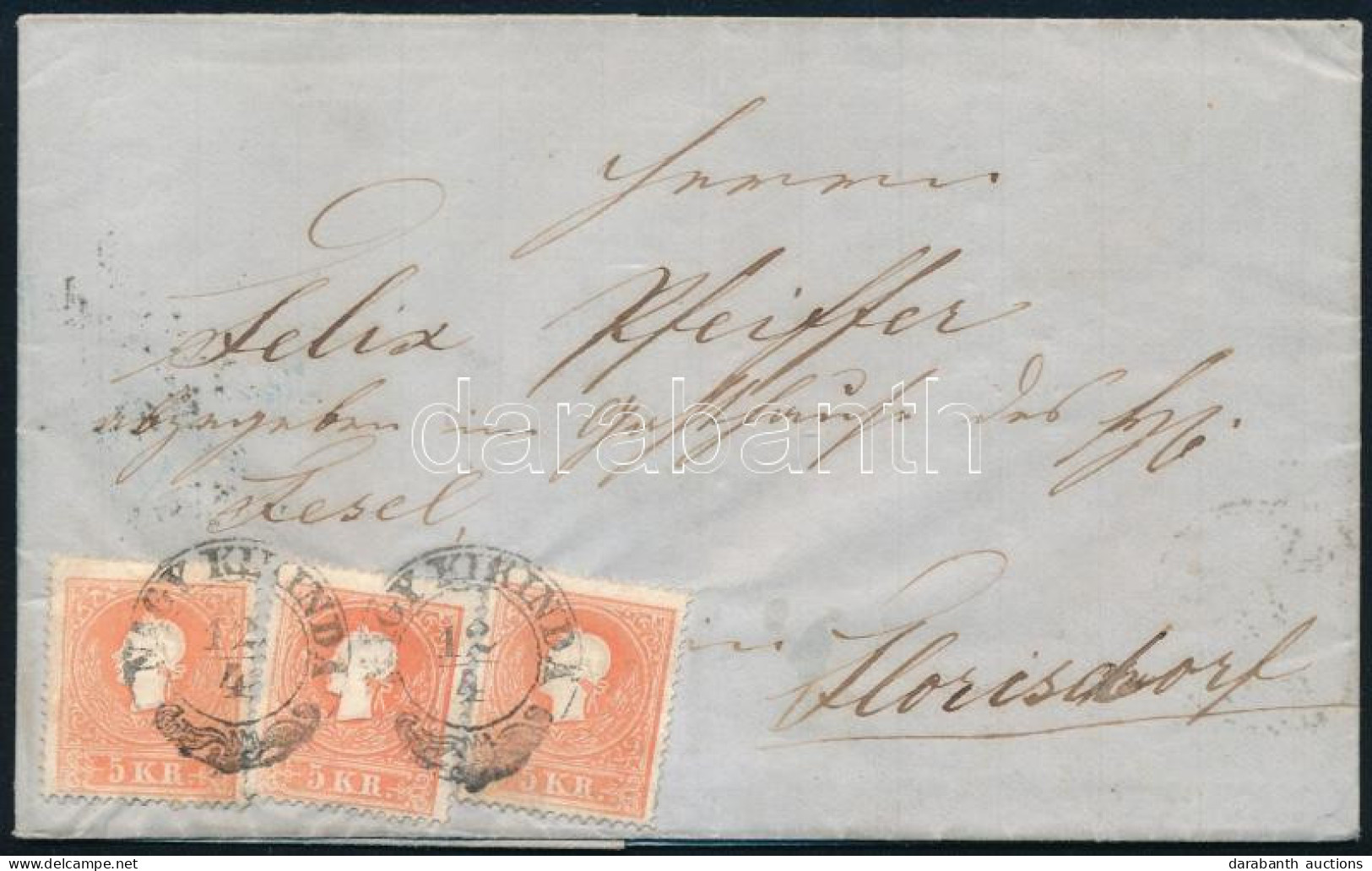 1860 3 X 5kr Levélen / On Cover "NAGY KIKINDA" - Autres & Non Classés