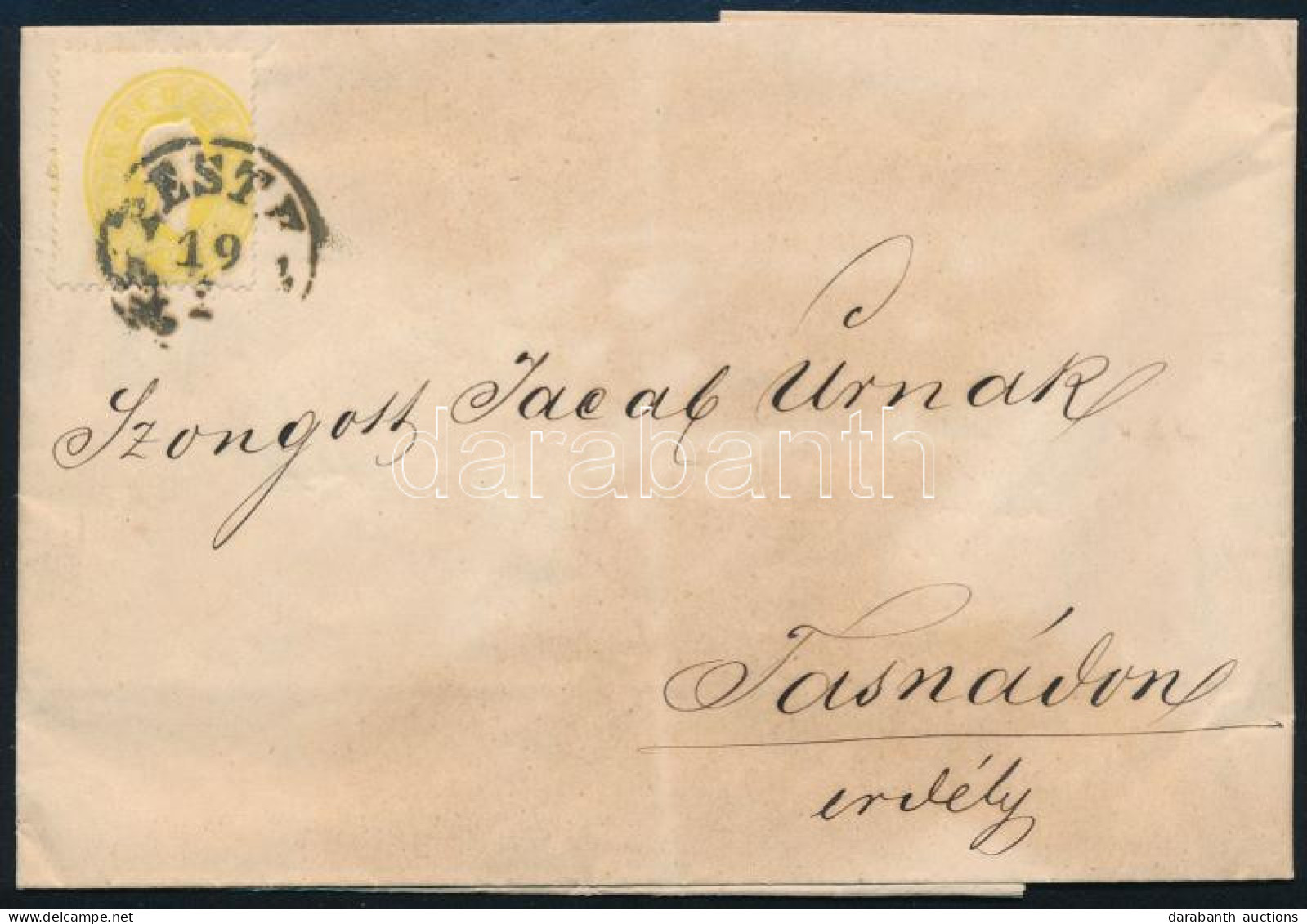 1861 Elfogazott 2kr Nyomtatványon / With Shifted Perforation On Printed Matter "PESTH" - "TASNÁD" - Altri & Non Classificati