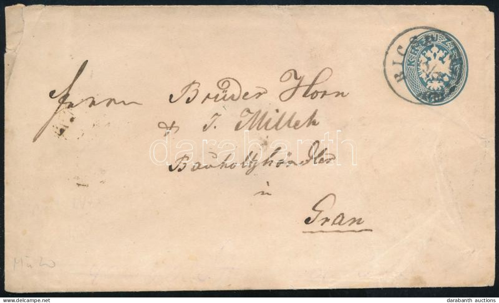 ~1863 10kr Díjjegyes Levél / 10kr PS-cover "BICSE" - Gran - Sonstige & Ohne Zuordnung