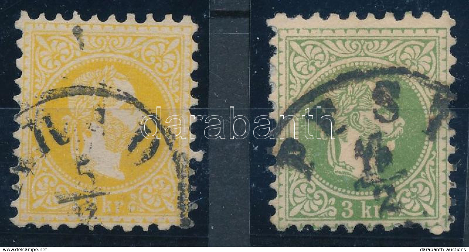 O 1867 2kr + 3kr "ARAD", "PEST" (11.000) - Altri & Non Classificati