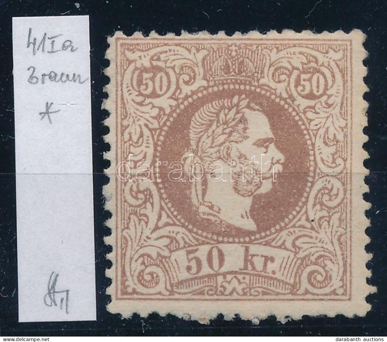 * 1867 50kr Barna, Durva Nyomat / Brown. Identification: Strakosch - Altri & Non Classificati