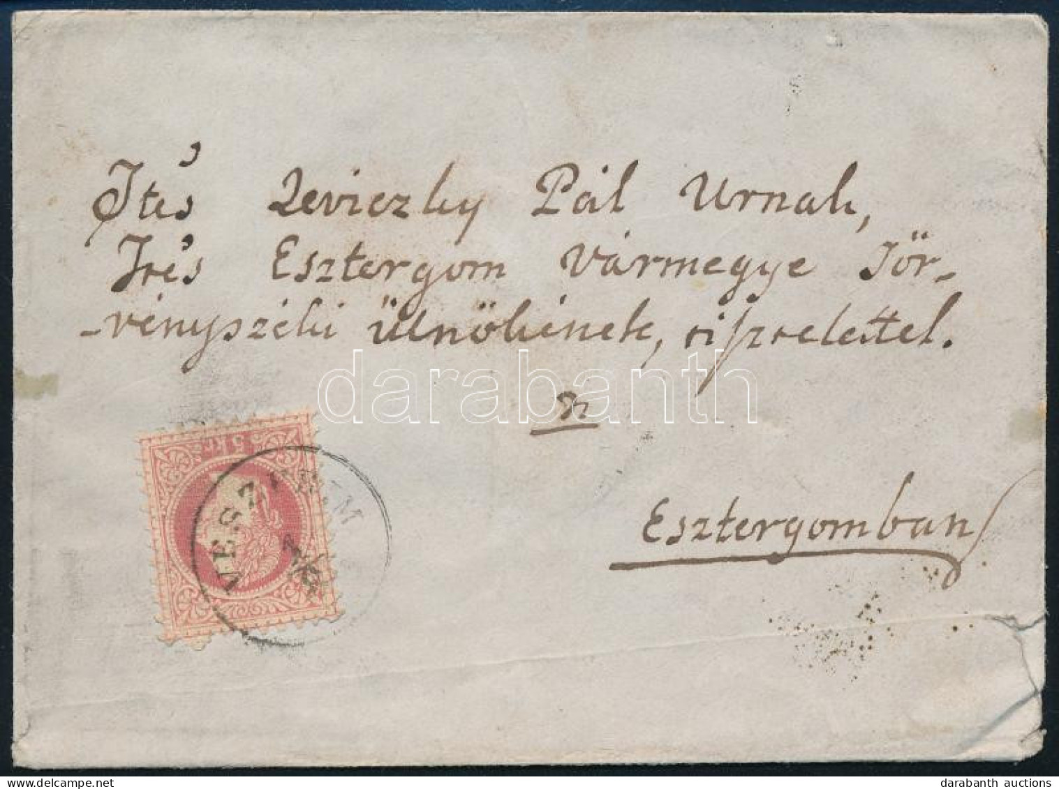 ~1867 5kr Levélen / On Cover "VESZPRIM" - Esztergom - Andere & Zonder Classificatie