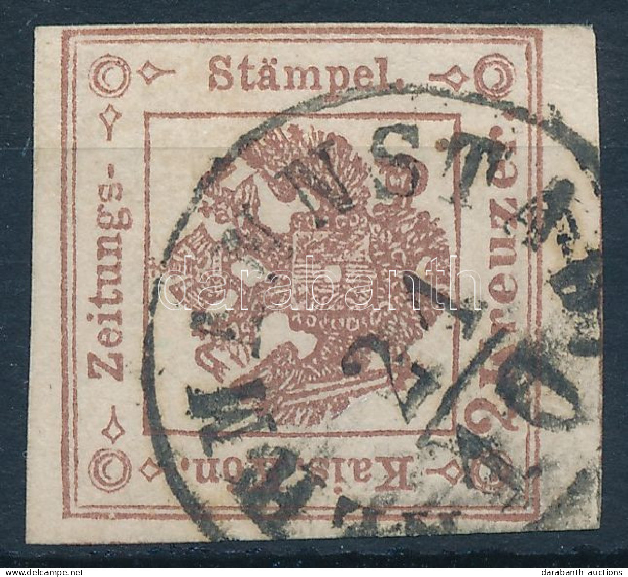 O 1858 Hírlapilleték Bélyeg 2kr / Newspaper Duty Stamp 2kr "HERMANNSTADT" - Andere & Zonder Classificatie