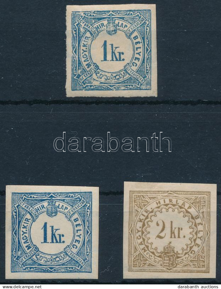 ** 1888 Hírlapilletékbélyeg 2 X 1kr + 2kr / Newspaper Duty Stamps - Autres & Non Classés