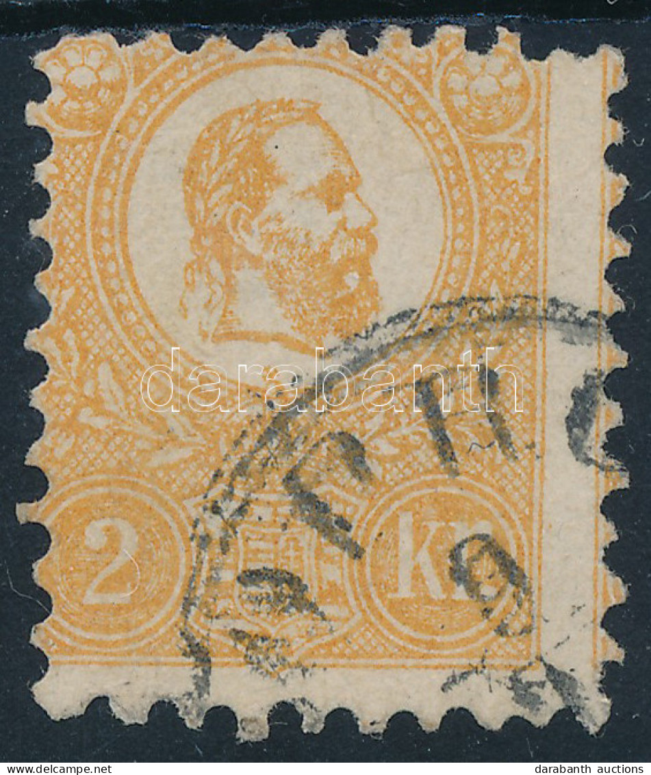 O 1871 Kőnyomat 2kr Képbe Fogazva (25.000) / Mi 1a Shifted Perforation - Other & Unclassified