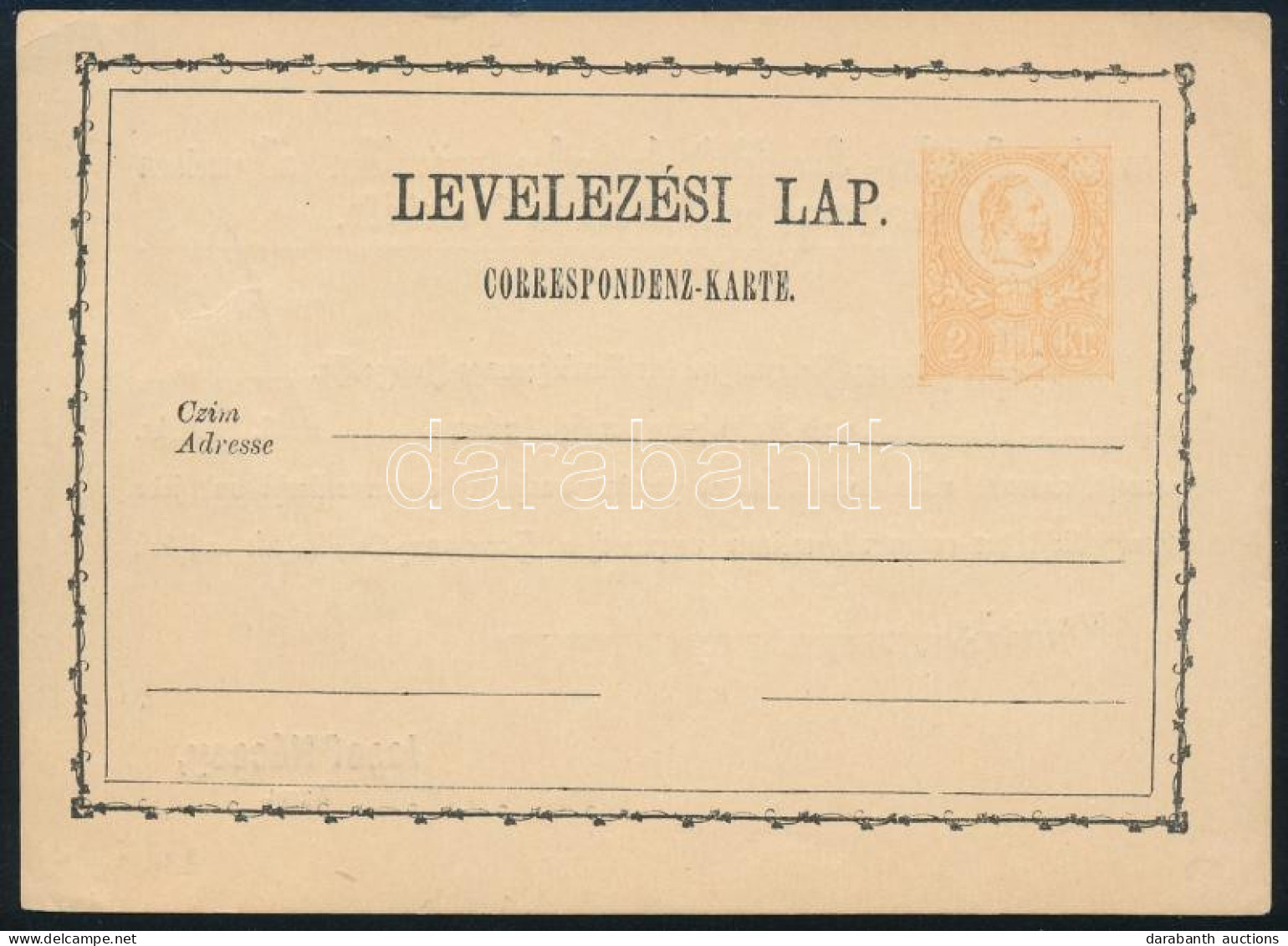 1871 Használatlan 2kr Díjjegyes Levelezőlap, Nyomtatott Hátoldali Tartalommal / Unused 2kr PS-card With Printed Content  - Sonstige & Ohne Zuordnung