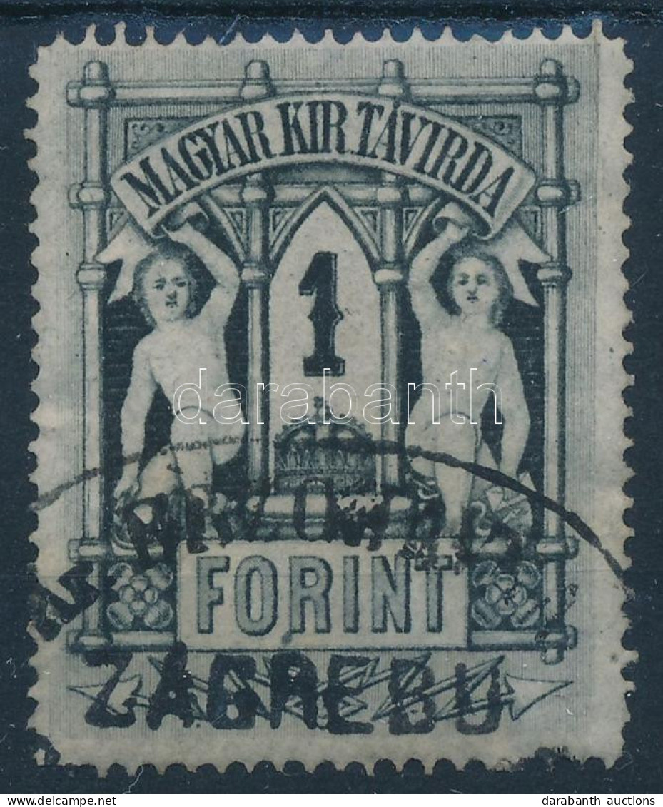 O 1874 Távírda Réznyomat 1Ft / Mi T 15 "ZAGREBU" - Autres & Non Classés