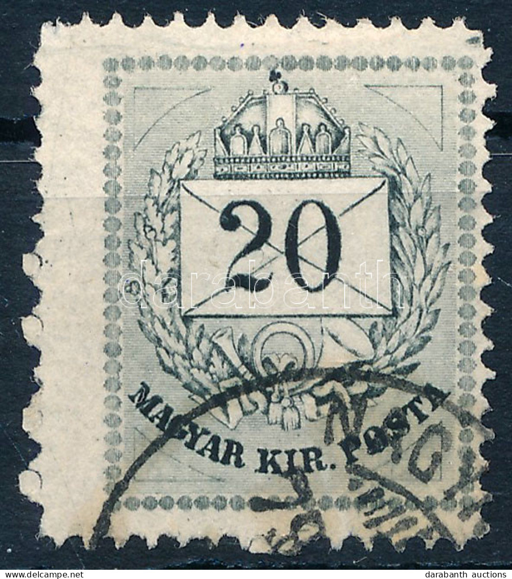 O 1874 20kr Extra Széles Bélyeg / Shifted Perforation - Andere & Zonder Classificatie