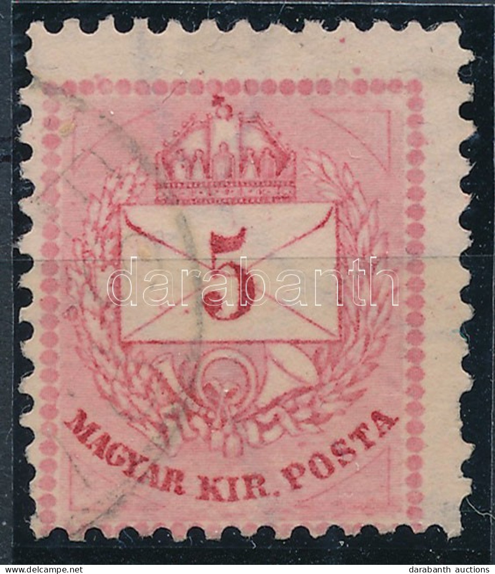 O 1881 5kr Jobb Alsó Háromszögnél Szép Vésésjavítással (ex Lovász) / Retouche - Altri & Non Classificati