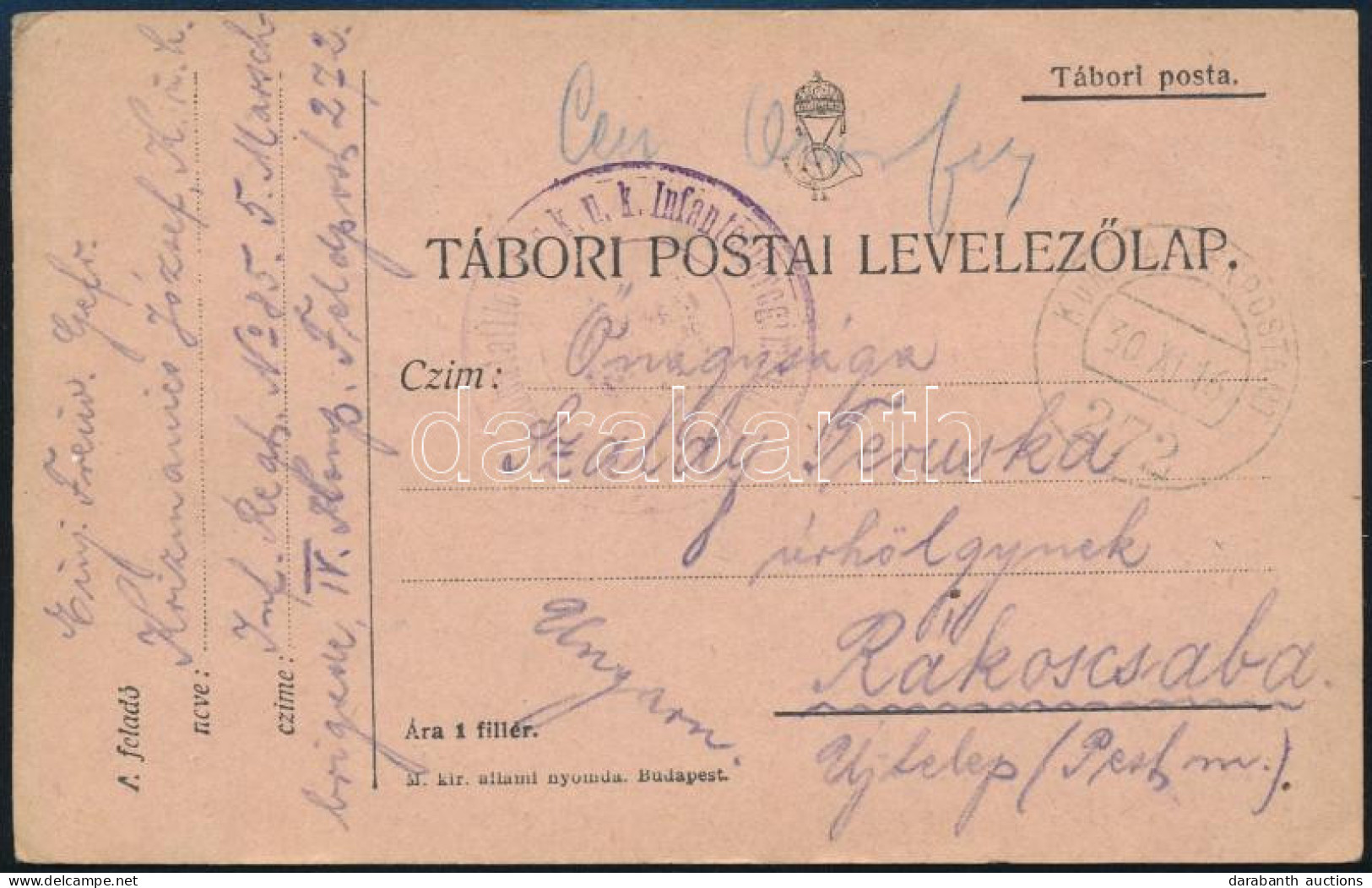 1916 Tábori Posta Képeslap / Field Postcard "EP 272" - Otros & Sin Clasificación