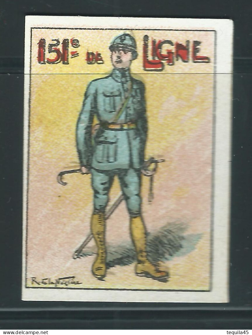 Rare : Vignette DELANDRE - France 151 éme Régt D'infanterie De Ligne - 1914 -18 WWI WW1 Poster Stamp - Erinnophilie