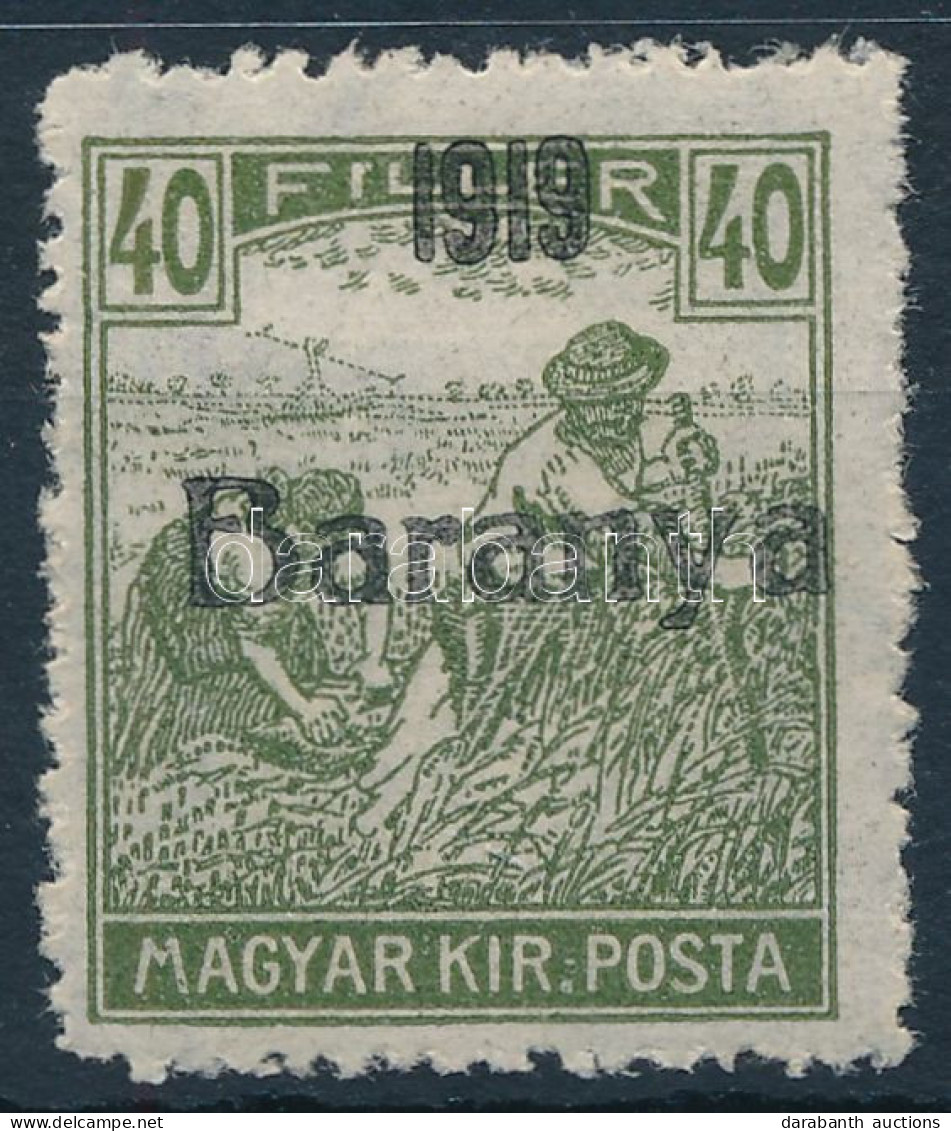 * Baranya I. 1919 Arató 40f / Mi 26. Signed: Bodor - Sonstige & Ohne Zuordnung
