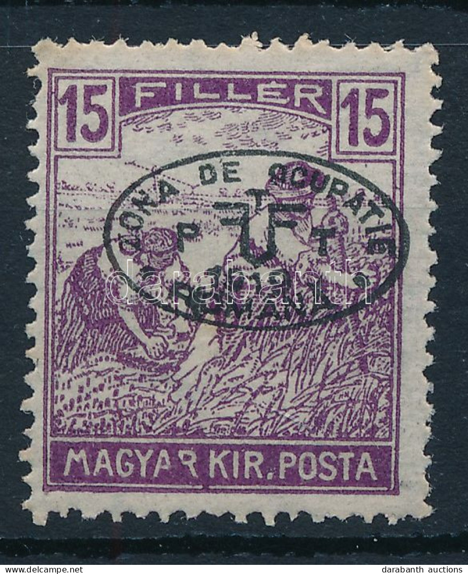 ** Debrecen I. 1919 Arató 15f Az Alapbélyeg Lemezhibás A "MAGYAR" Szónál / Plate Variety In "MAGYAR". Signed: Bodor - Autres & Non Classés