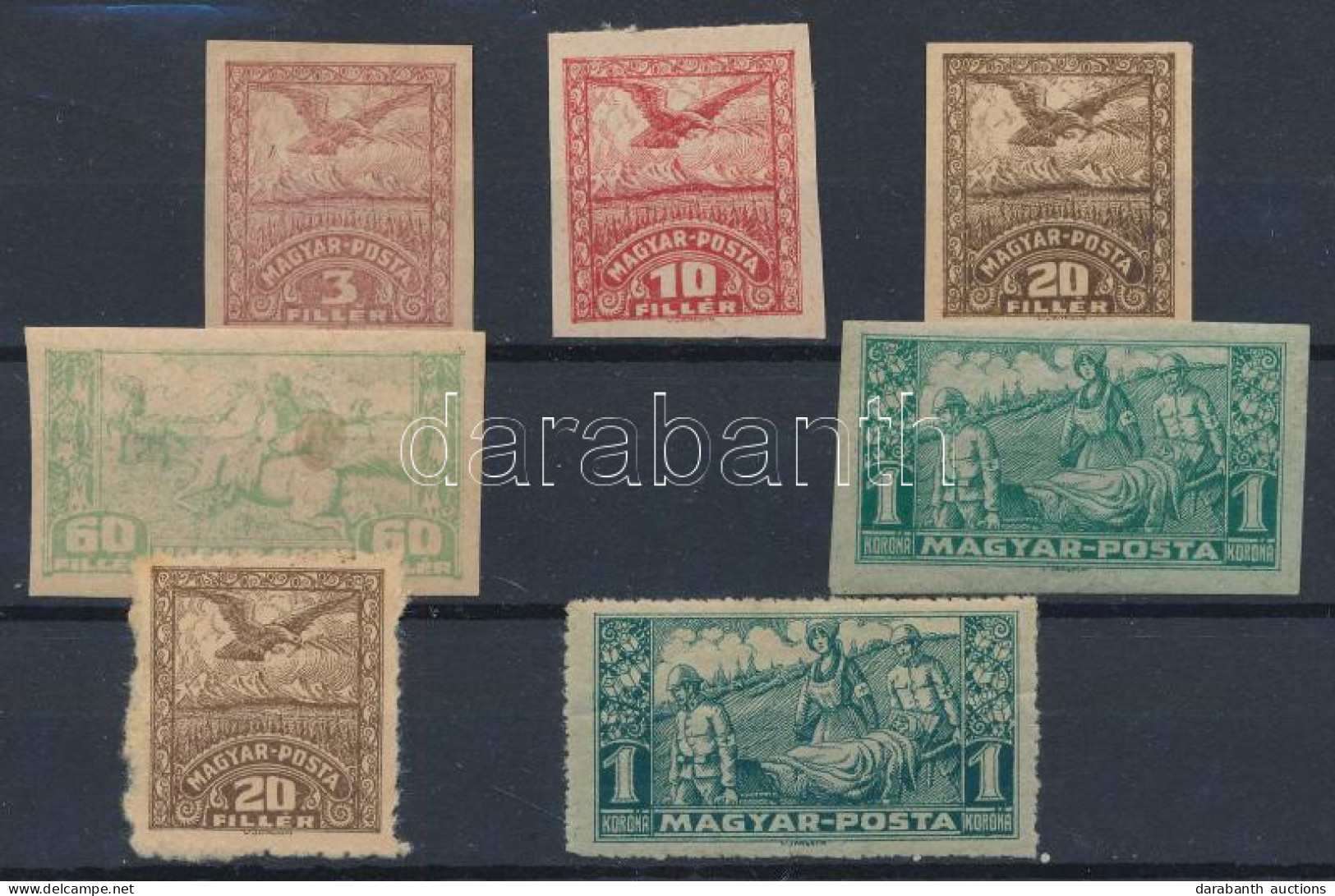 **, (*) Debrecen II. 1920 7 Db Próbanyomat. / 7 Proofs Signed: Bodor - Other & Unclassified