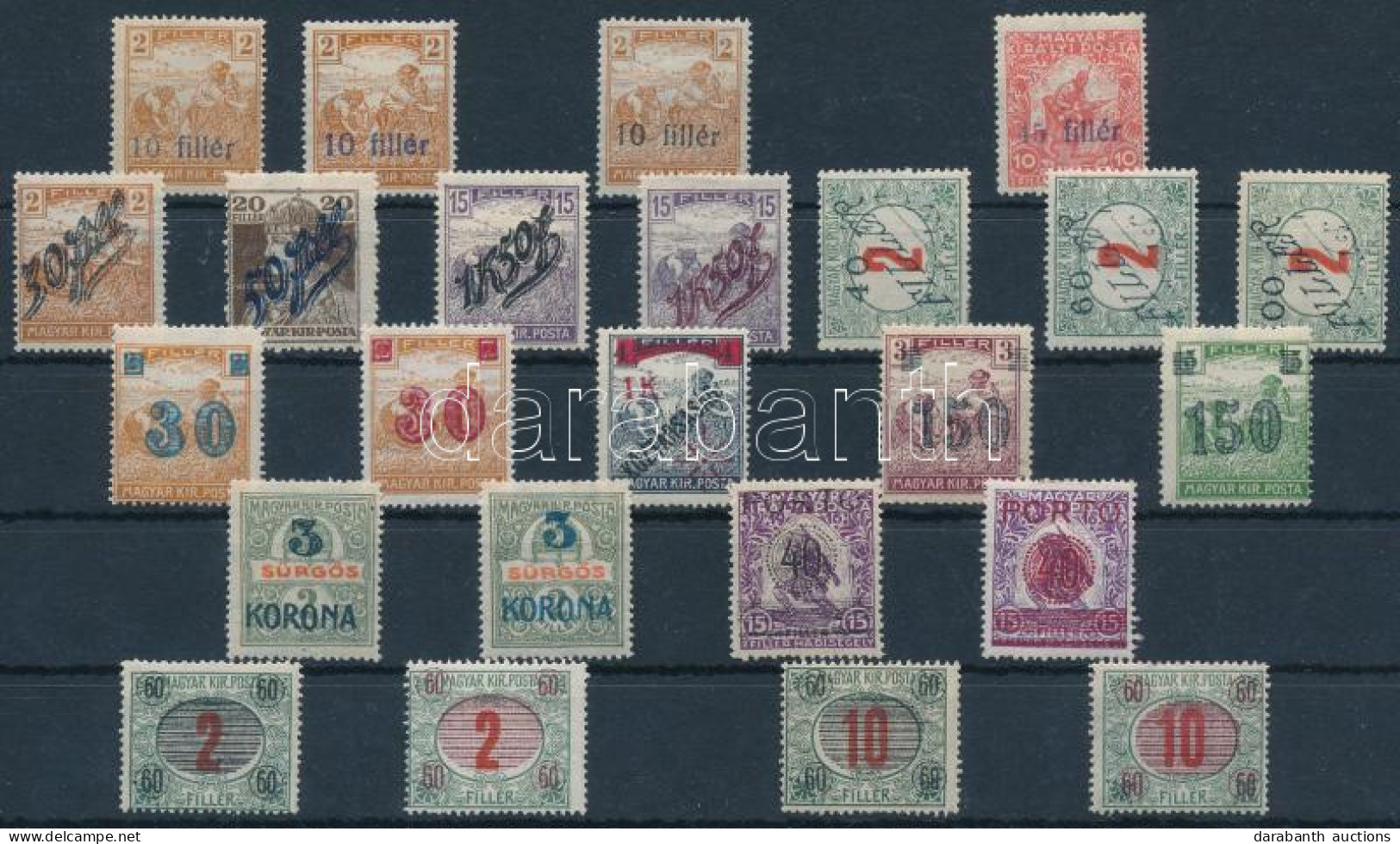 **, * Temesvár 1919 24 Klf Bélyeg / 24 Stamps. Signed: Bodor - Altri & Non Classificati