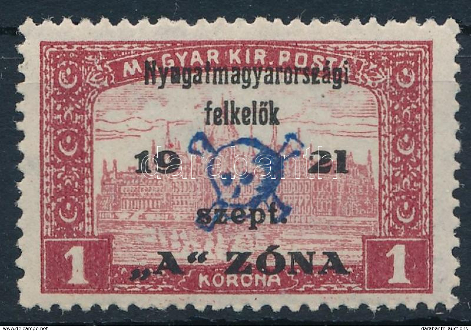 ** Nyugat-Magyarország II. 1921 Parlament 1K / Mi 18. Signed: Bodor - Autres & Non Classés