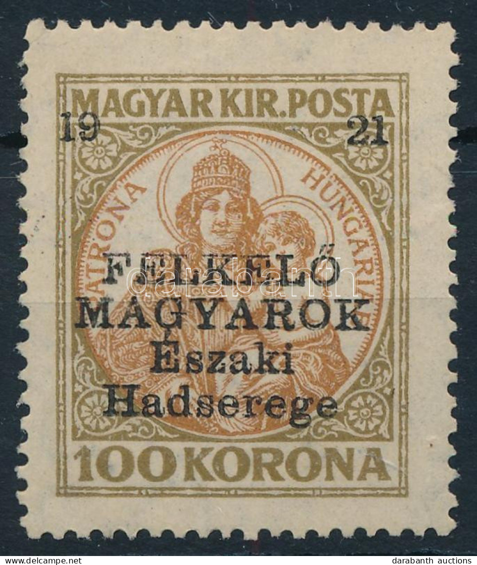 ** Nyugat-Magyarország V. 1921 Koronás Madonna 100K (60.000) / Mi 58 Signed: Bodor - Other & Unclassified