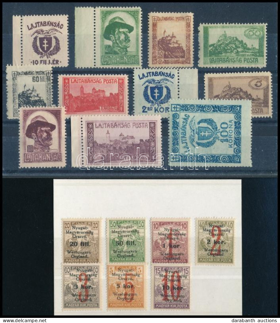 ** Nyugat-Magyarország VI. és VII. 1921 Sorok / Sets. Signed: Bodor (14.600) - Other & Unclassified