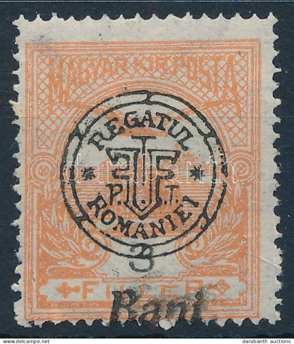 ** Nagyvárad 1919 Turul 3f Elcsúszott Felülnyomással / Mi 14 II. With Shifted Overprint. Signed: Bodor - Autres & Non Classés