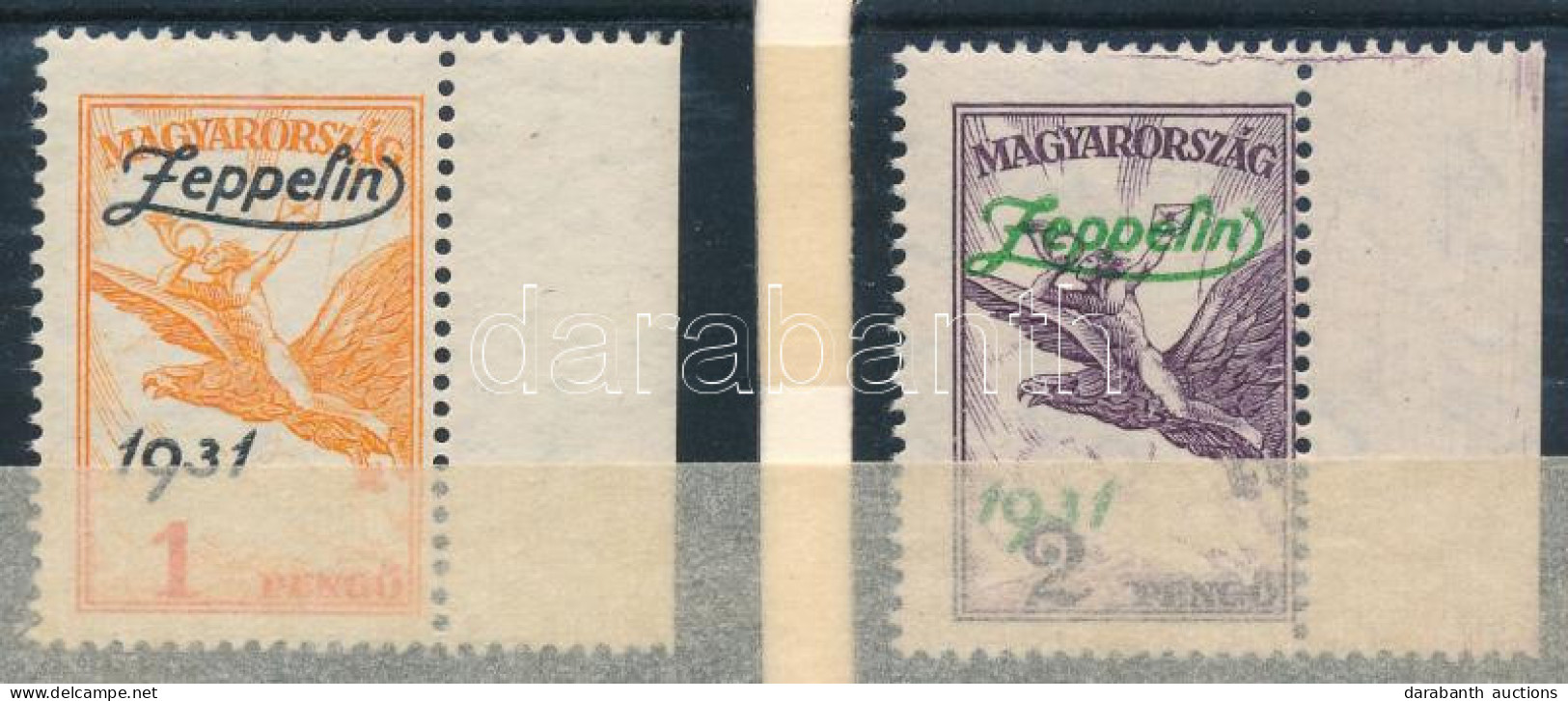 ** 1931 Zeppelin ívszéli Sor (30.000) / Mi 478-479 Margin Set - Other & Unclassified