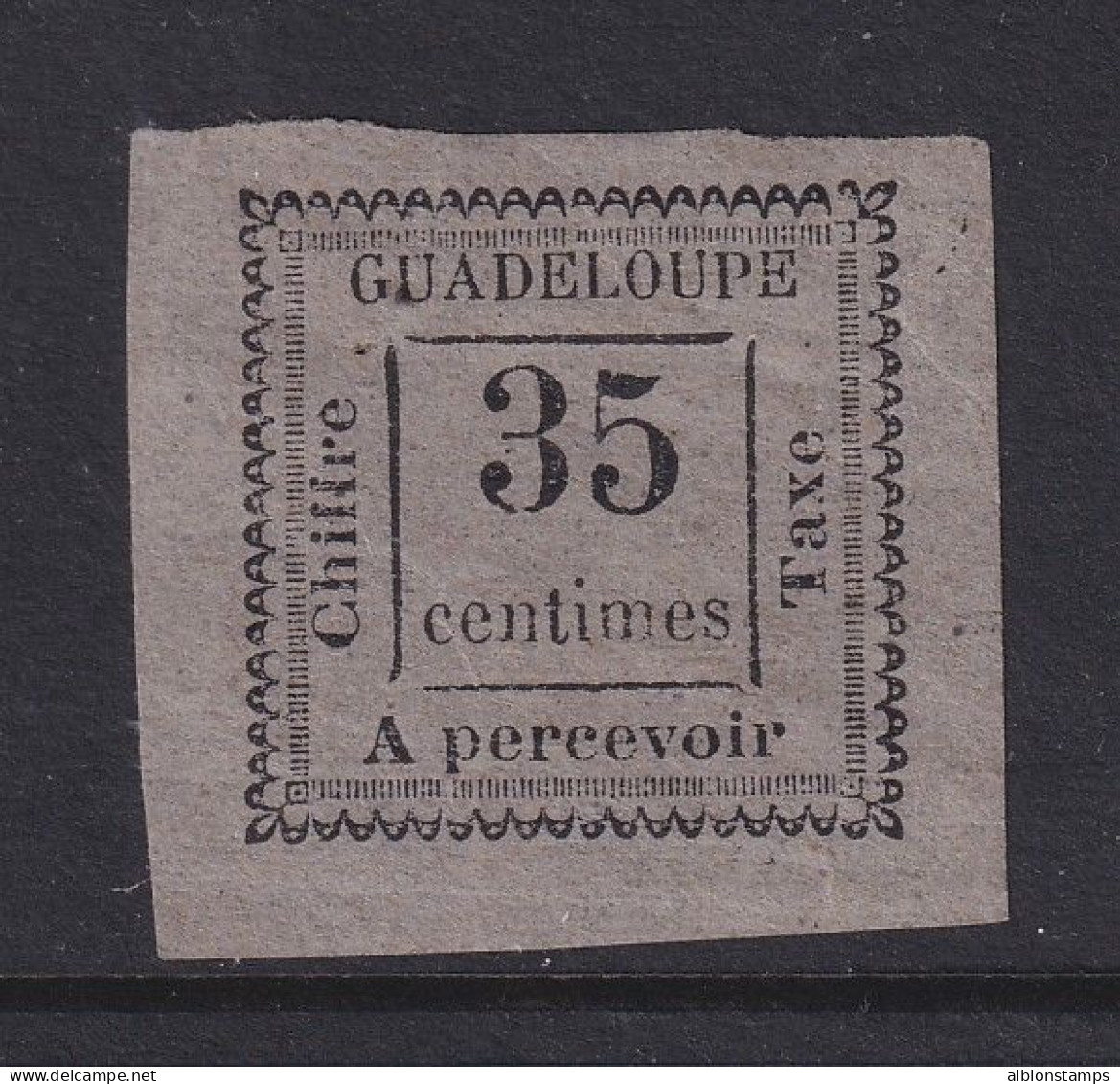 Guadeloupe, Scott J11 (Yvert TT11), MHR (minute Pinholes) - Strafport