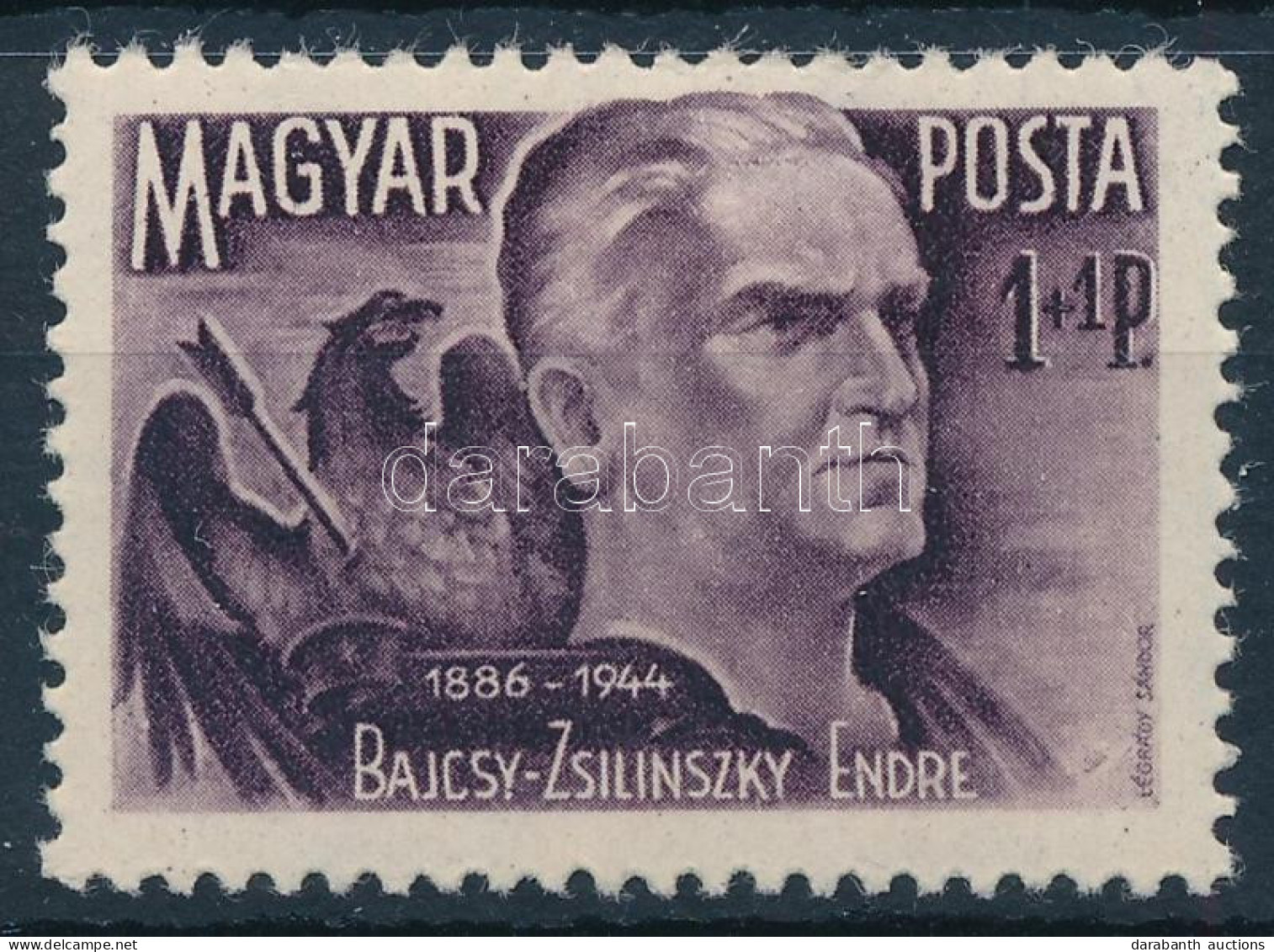 ** 1945 Bajcsy-Zsilinszky Endre Lemezhibával / Mi 773 With Plate Variety - Autres & Non Classés