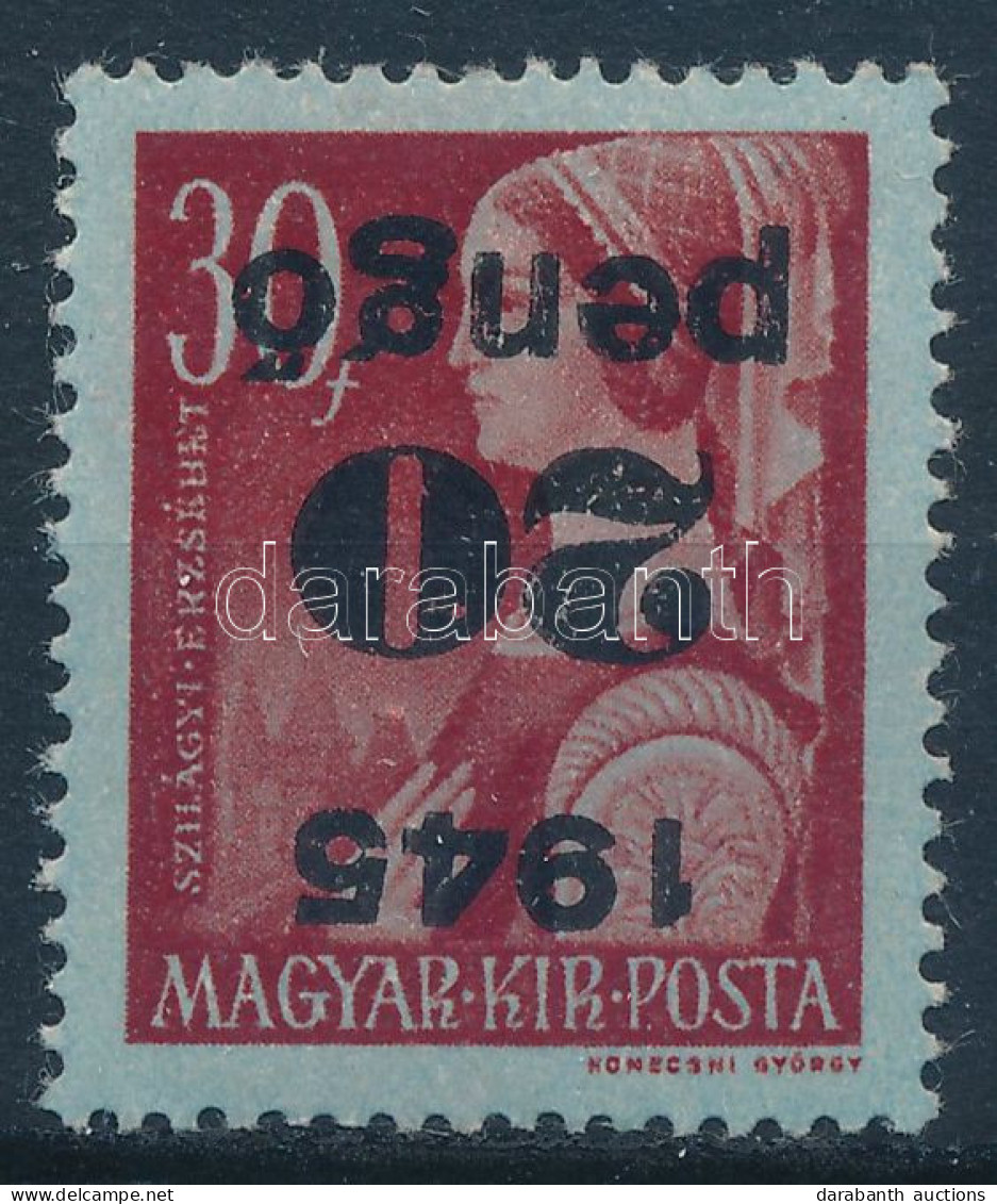 ** 1945 Kisegítő 20P/30f Fordított Felülnyomással (25.000) / Mi 816 Inverted Overprint - Andere & Zonder Classificatie