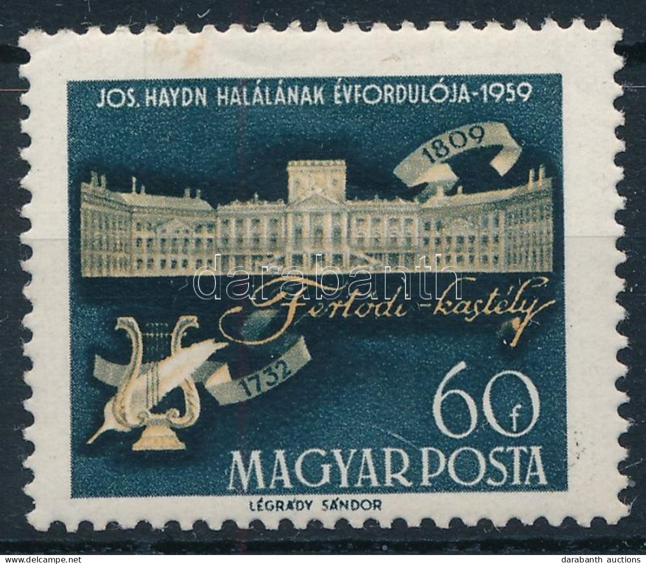 ** 1959 Haydn és Schiller 60f Lemezhibával / Mi 1622 With Plate Variety - Other & Unclassified