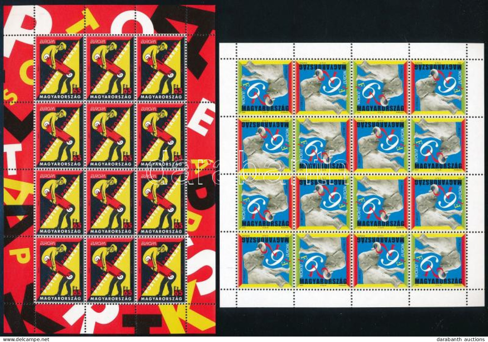 ** 2002-2003 Europa CEPT Cirkusz és Plakátművészet Teljes ívek (13.000) / Mi 4727 + 4800 Complete Sheets - Altri & Non Classificati