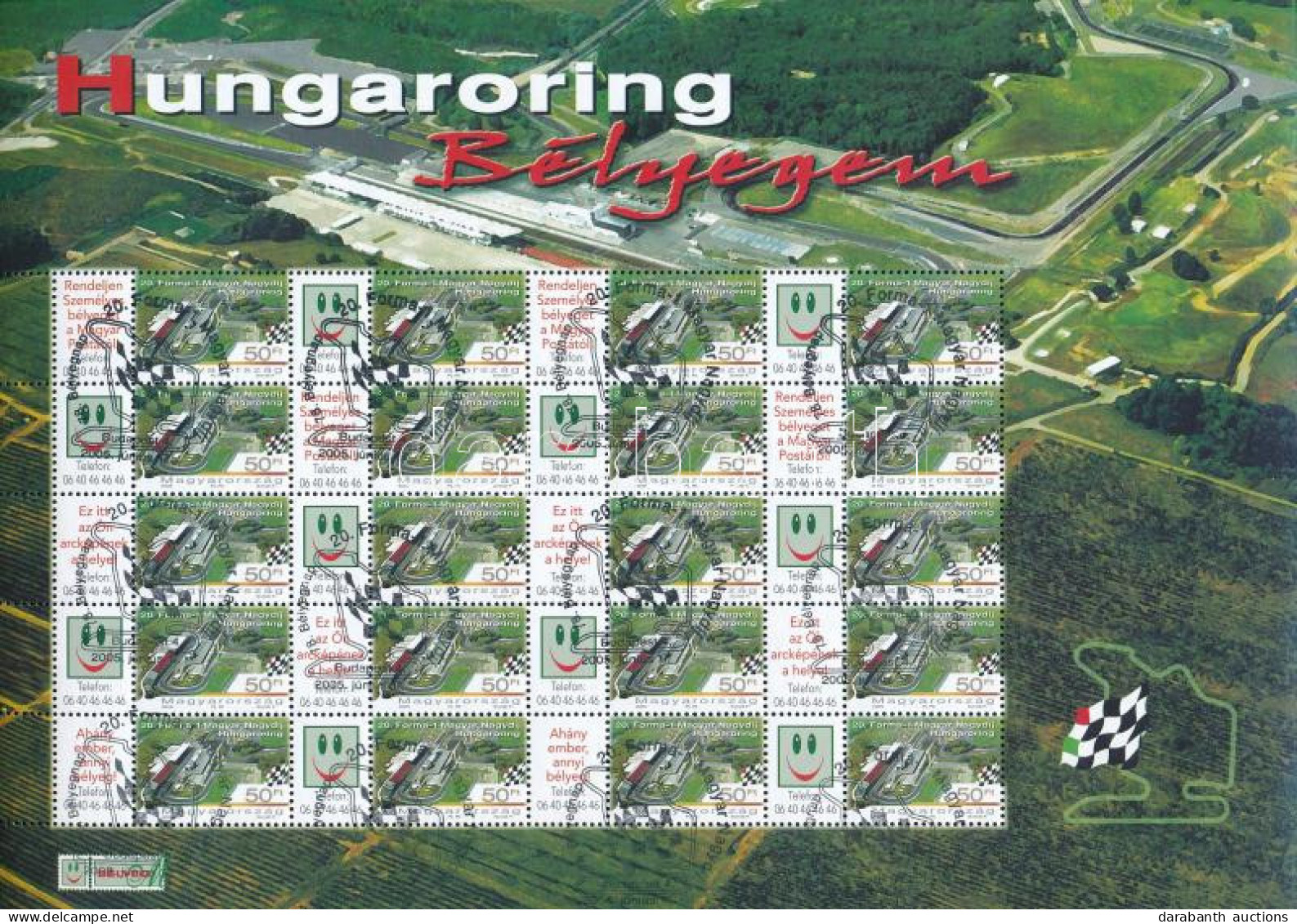 O 2005 Hungaroring Bélyegem Promóciós Teljes ív Sorszám Nélkül / Mi 5042 Complete Sheet - Altri & Non Classificati