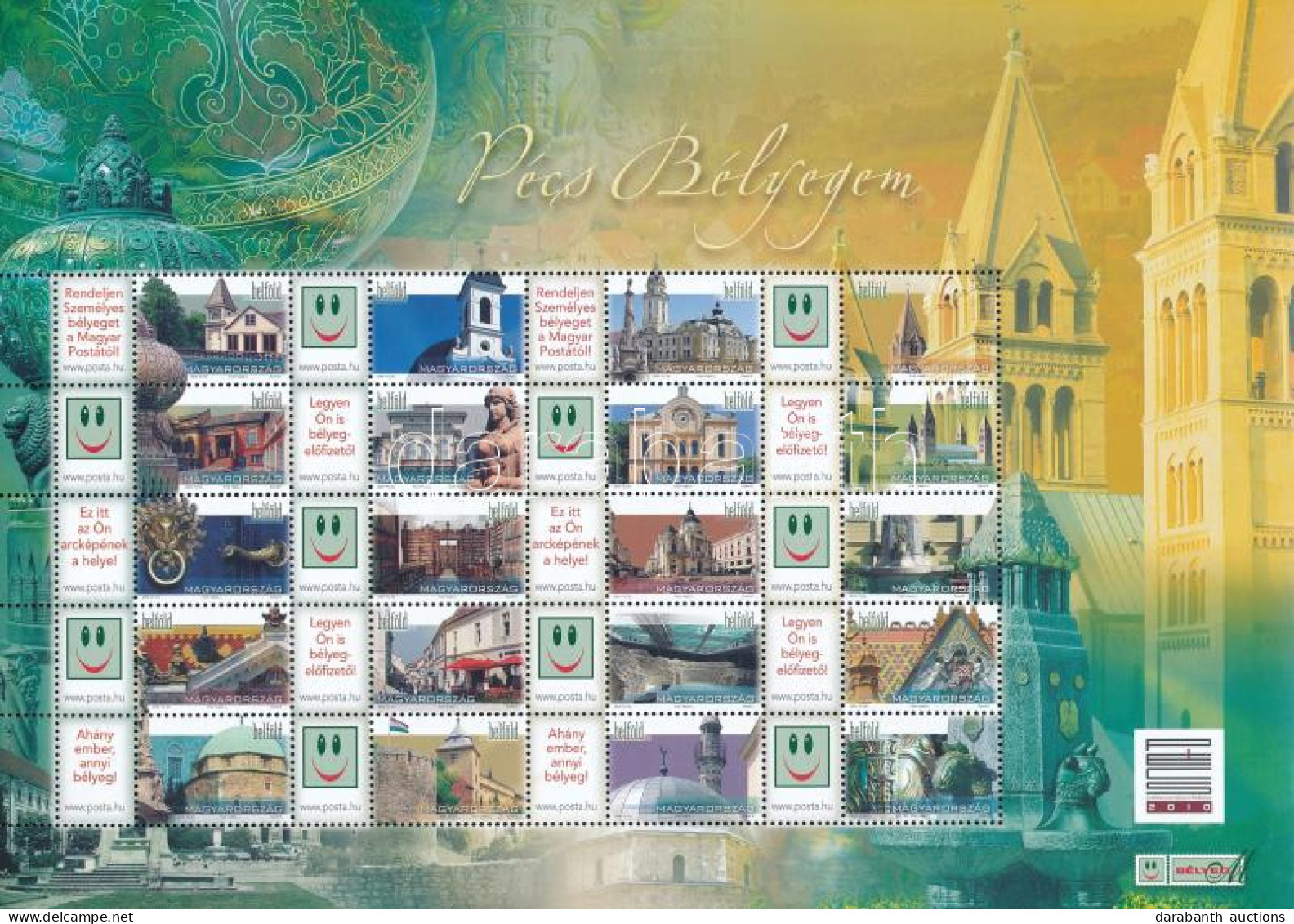 ** 2009 Pécs Bélyegem Promóciós Teljes ív Sorszám Nélkül (12.500) / Mi 5362-5381 Complete Sheet - Andere & Zonder Classificatie