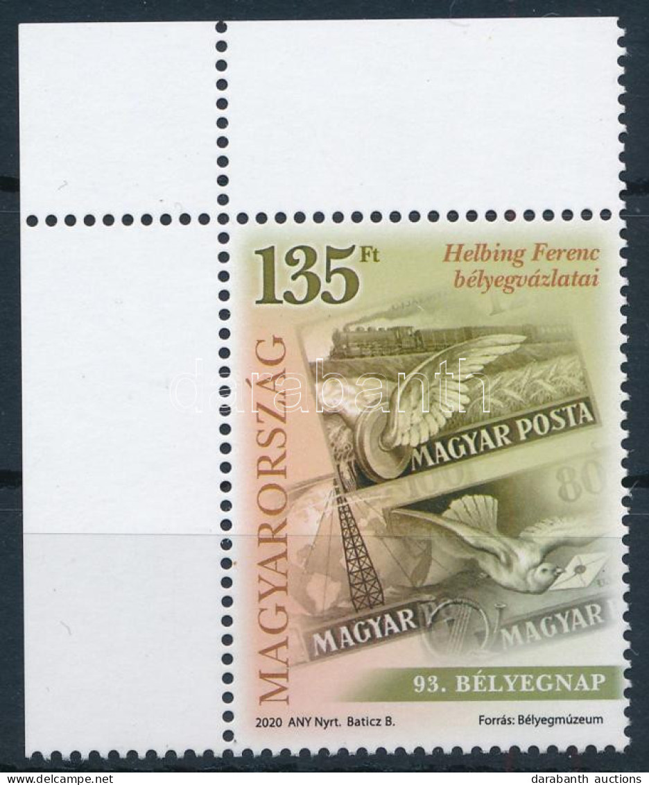 ** 2020 Bélyegnap 135Ft ívsarki Ajándék Bélyeg / Mi 6149 Corner Stamp, Present Of The Post - Otros & Sin Clasificación