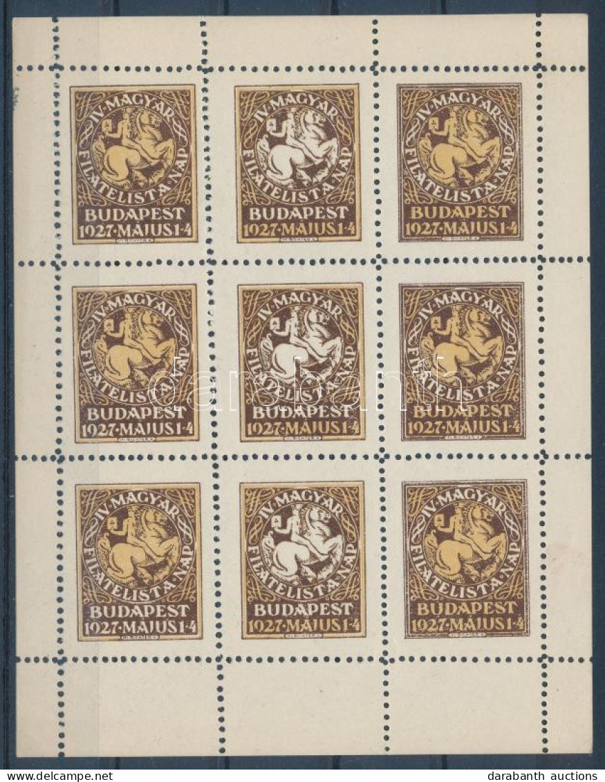 ** 1927/2aa IV. Magyar Filatelista Nap Emlék Kisív (9.000) / Souvenir Sheet - Autres & Non Classés