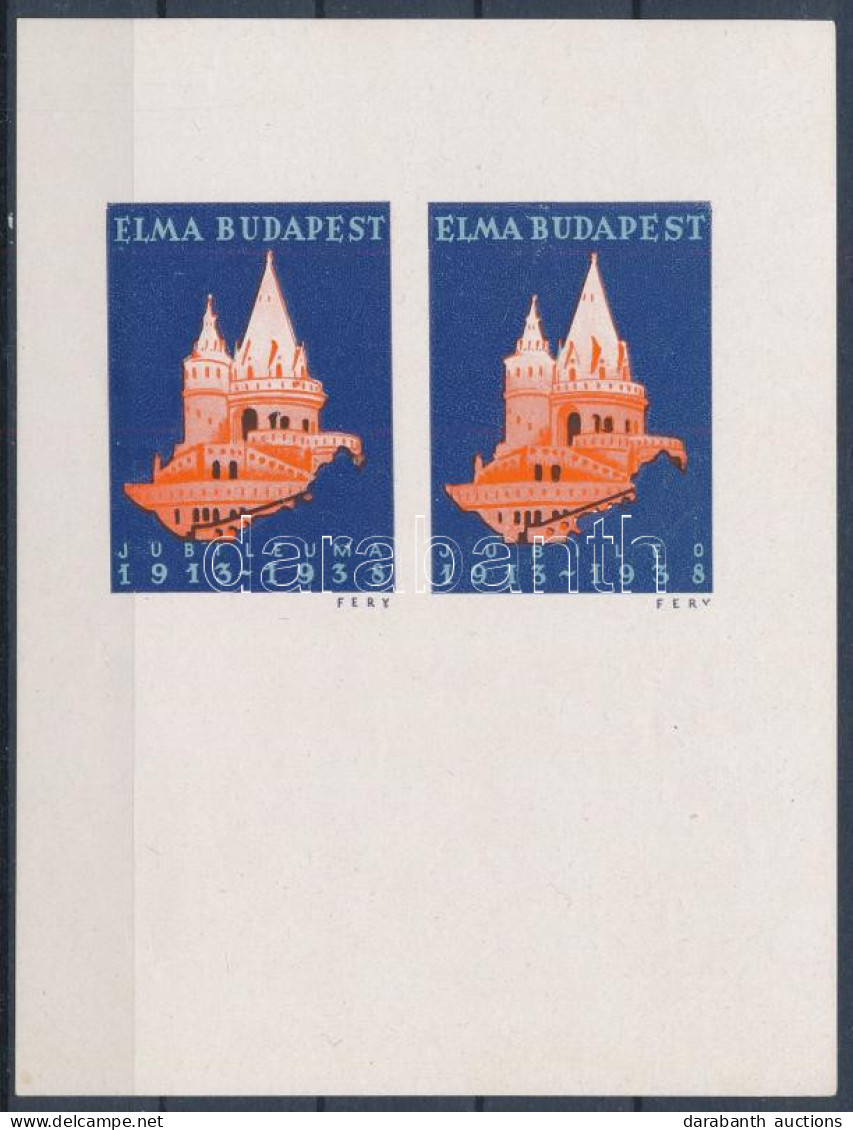 ** 1938/D8bb ELMA Jubileumi Emlékív (10.000) / Souvenir Sheet - Other & Unclassified