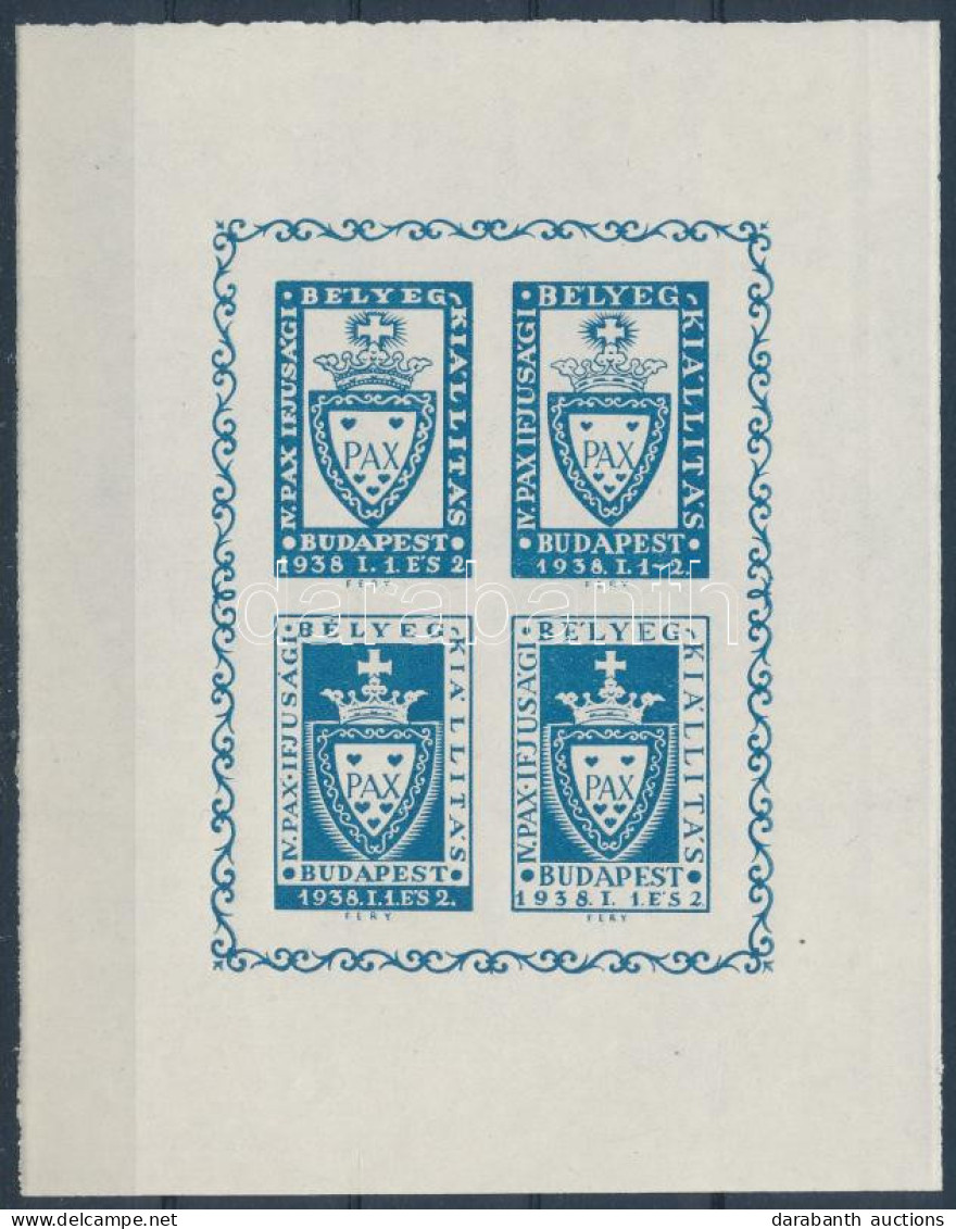 ** 1938/1ab IV. PAX Ifjúsági Bélyegkiállítás Emlékív (5.000) / Souvenir Sheet - Other & Unclassified