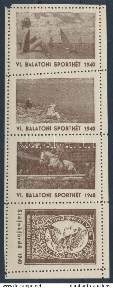 ** 1940/9a Balatoni Sporthét Emlékív / Souvenir Sheet - Altri & Non Classificati