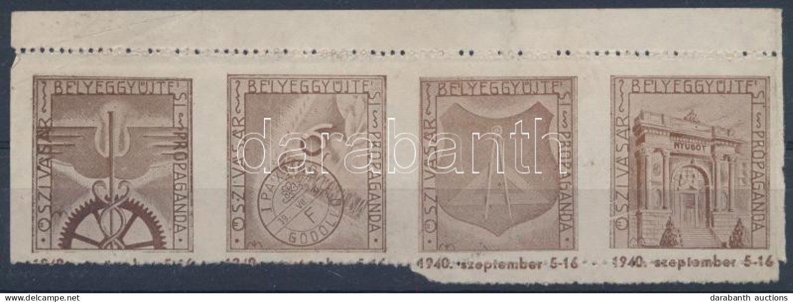 ** 1940/6ca Őszi Vásár Bélyeggyűjtési Propaganda Emlékív / Souvenir Sheet - Other & Unclassified