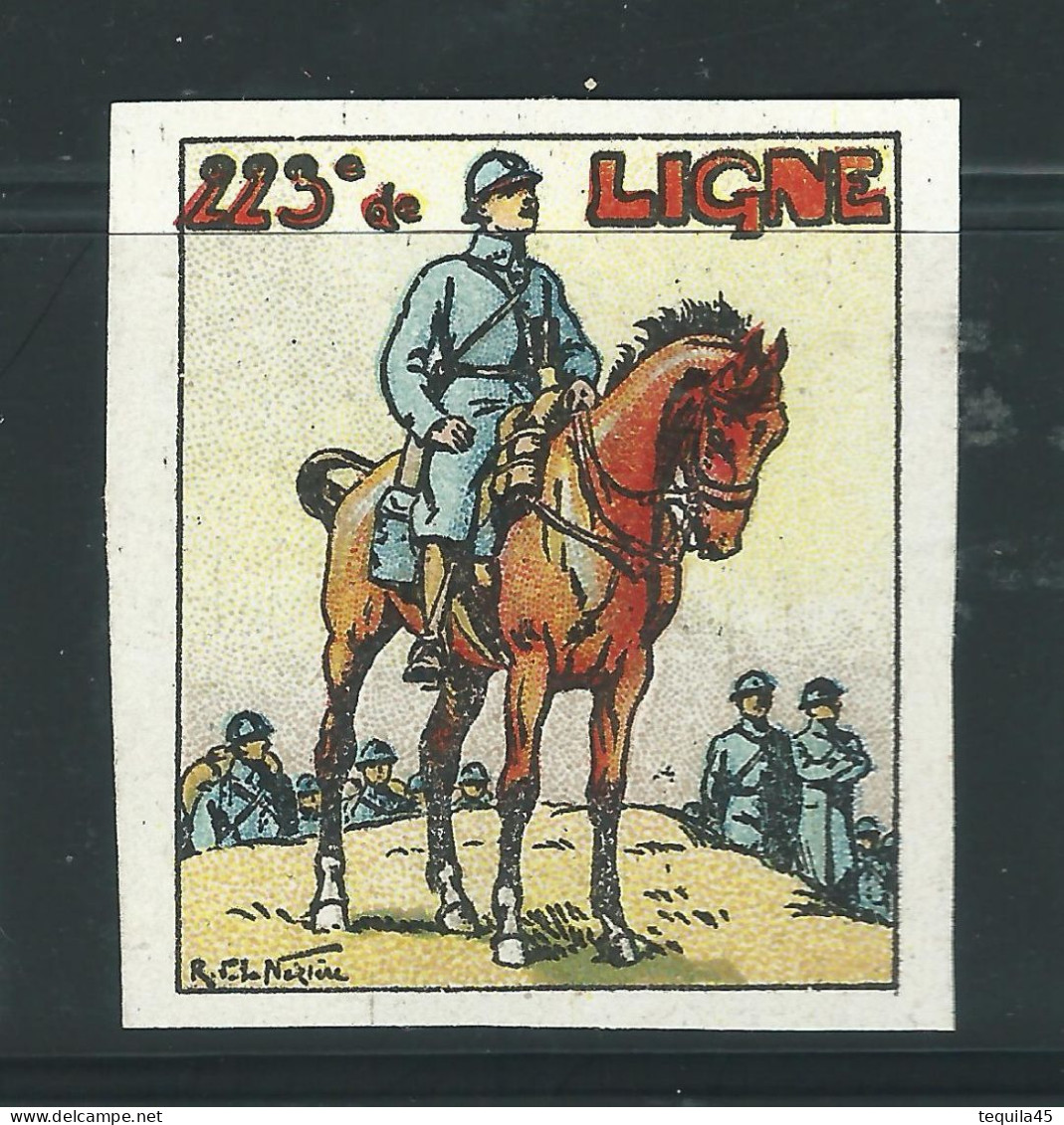 Rare : Vignette DELANDRE - France 222 éme Régt D'infanterie De Ligne - 1914 -18 WWI WW1 Poster Stamp - Erinnophilie