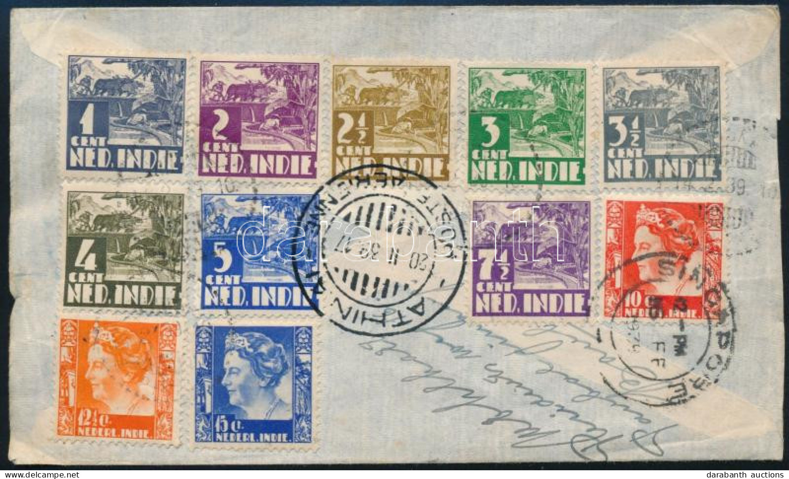1939 Ajánlott Levél 11 Db Bélyeggel / Registerec Cover To Hungary - Andere & Zonder Classificatie