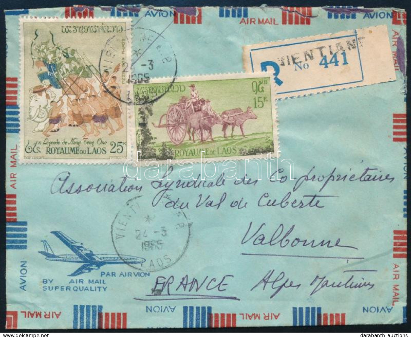 1965 Légi Ajánlott Levél Franciaországba / Airmail Registered Cover To France - Autres & Non Classés