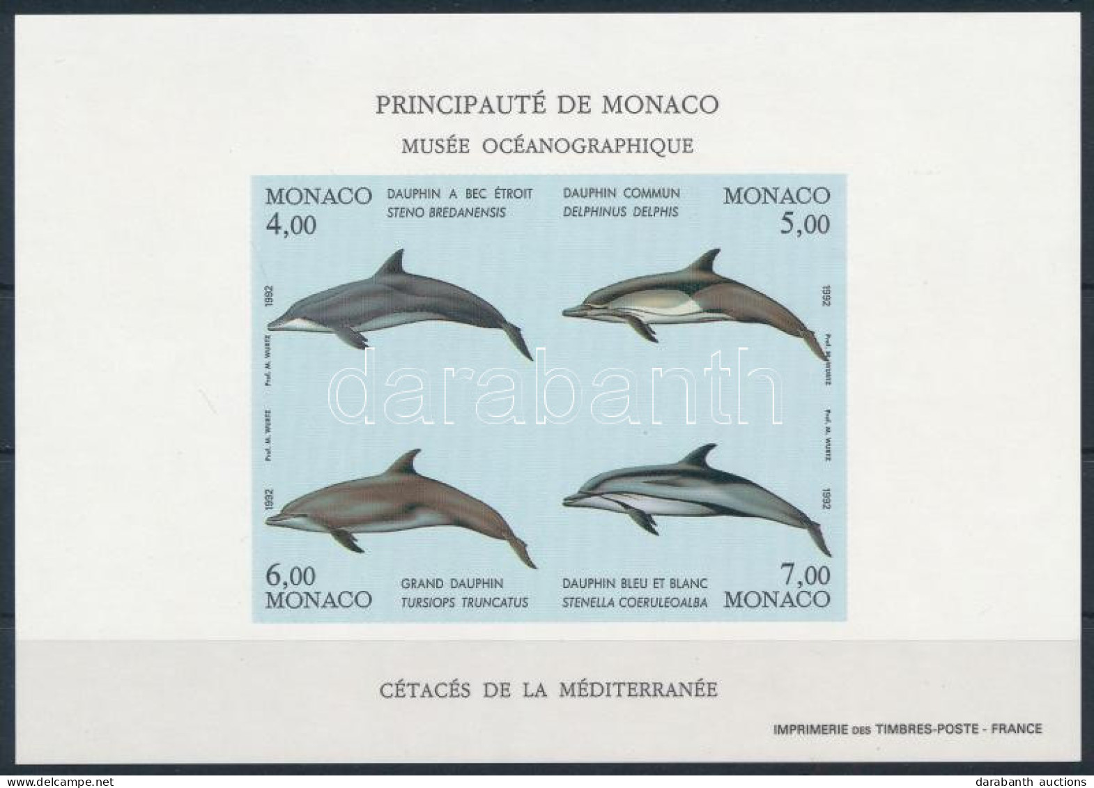 ** 1992 Bálna (I.) Vágott Blokk / Imperforate Block Mi 54 (Yvert EUR 240.-) - Autres & Non Classés