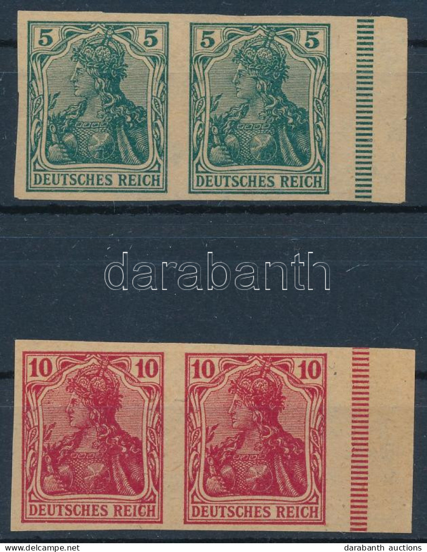 (*) 1902 Germania Próbanyomat ívszéli Párok Mi 70P + 71P (Mi EUR 3.400.-) - Otros & Sin Clasificación