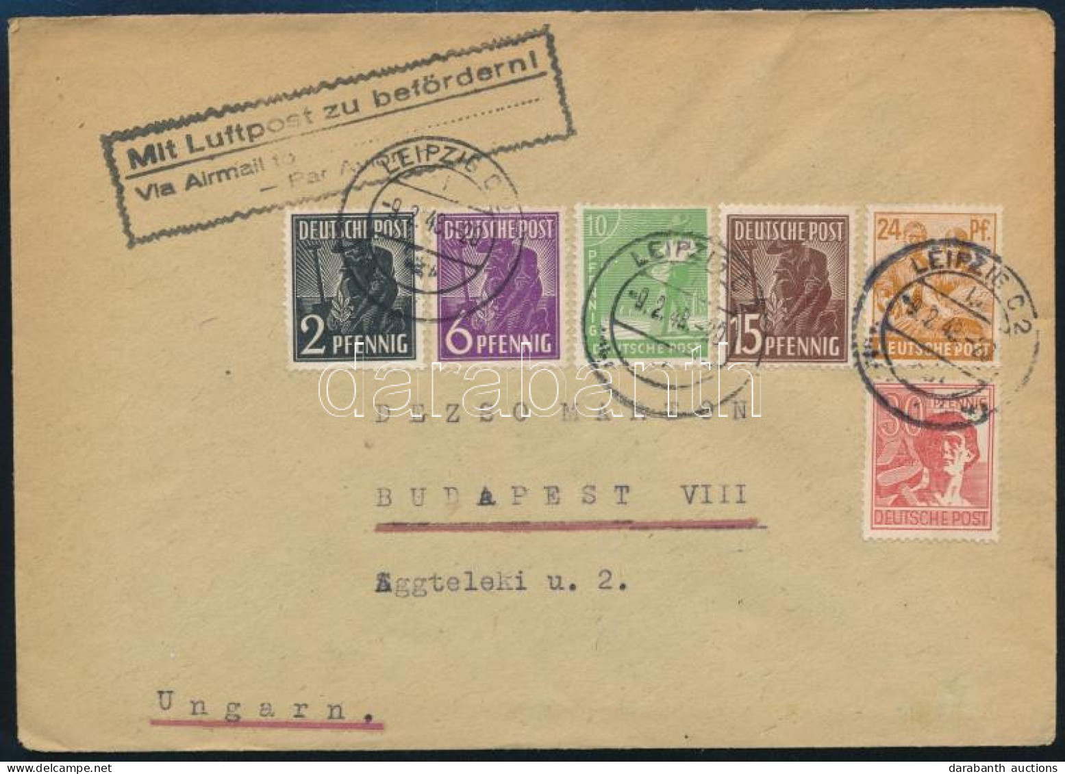 1949 Légi Levél Budapestre / Airmail Cover To Hungary - Altri & Non Classificati