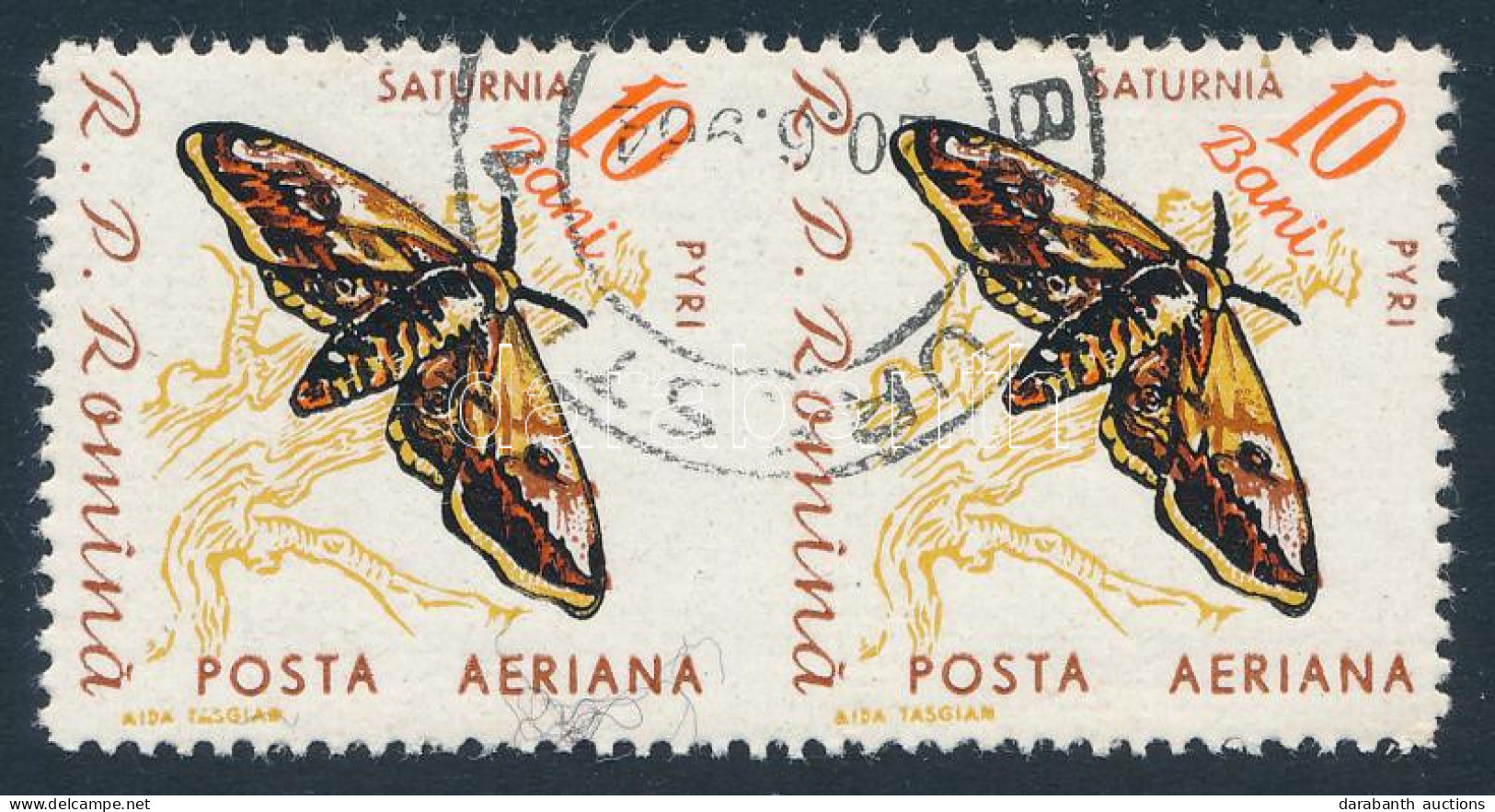 O 1960 Lepke Középen Fogazatlan Pár Mi 1918 Pair, Imperforate On The Middle - Autres & Non Classés