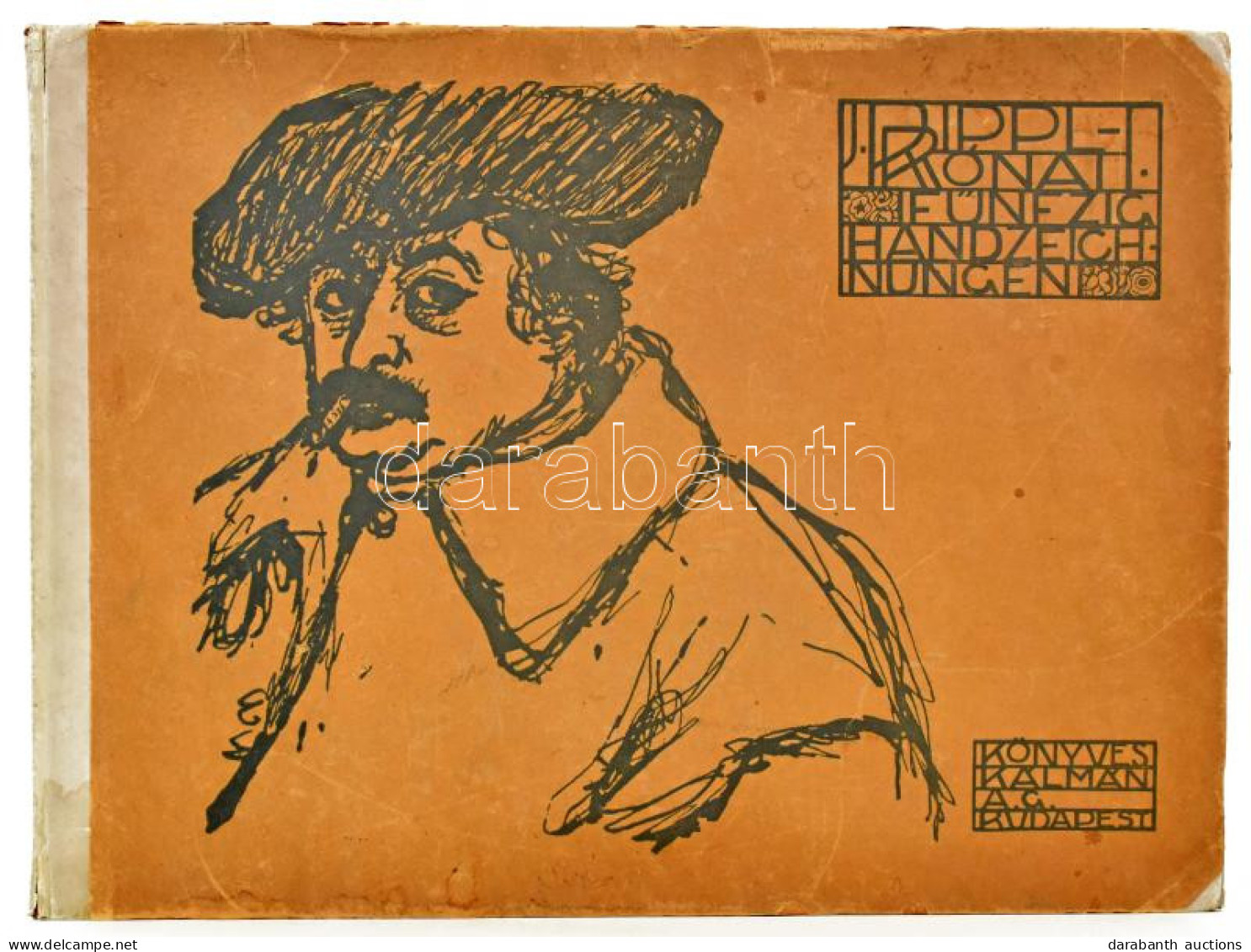 Rippl-Rónai József (1861-1927): Gitáros 1913. Cinkográfia , Papír, Jelzett A Cinkográfián, Lapméret 26×35,5 Cm Csak 200  - Altri & Non Classificati