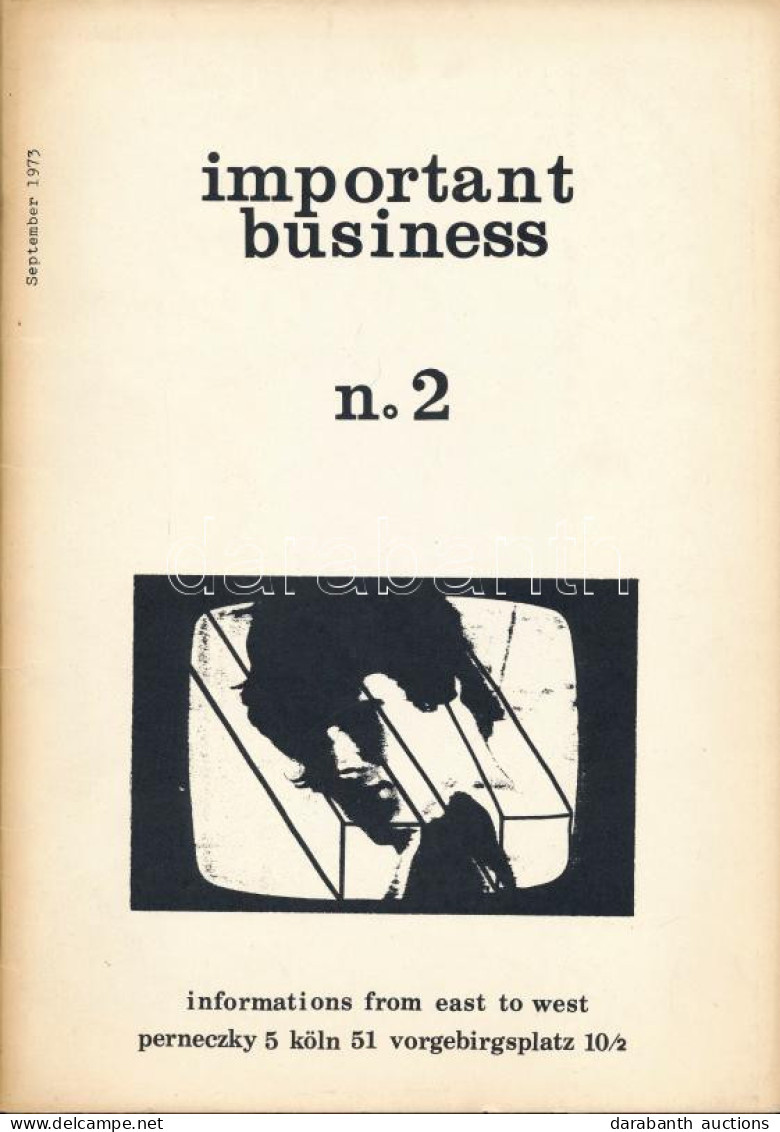 Géza Perneczky: Important Business No. 2. Hopp-Halász Károly (1946-2016), A Pécsi Műhely Tagjának 5 Db Nyomatával A Modu - Otros & Sin Clasificación